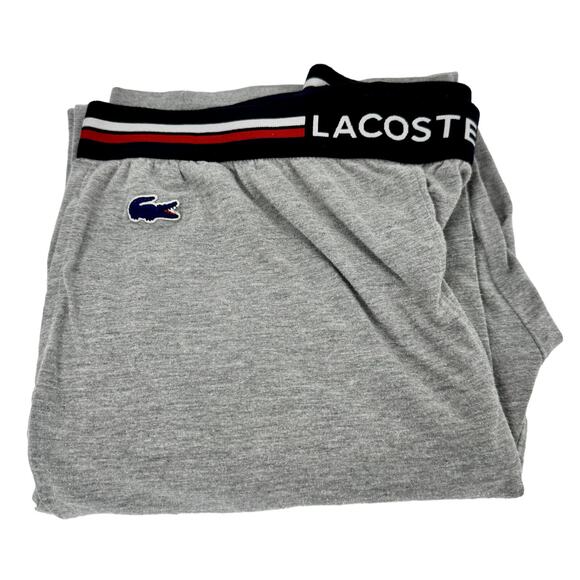 Lacoste Sleepwear Mens Small Pajama Pants Gray Loungewear + Pockets Comfy - Picture 1 of 9